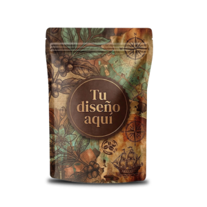 FUNDA STAND UP CON ZIPPER PARA CAFÉ